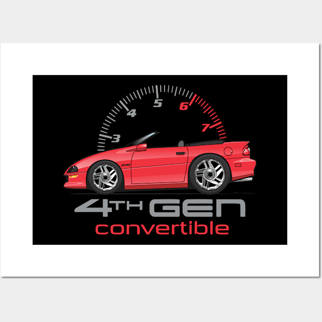 4th gen convertible-Red Wall Art by ArtOnWheels